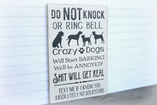Load image into Gallery viewer, Do Not Knock Or Ring Door Bell Sign