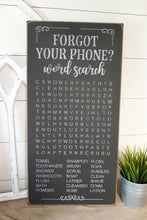 Load image into Gallery viewer, Bathroom Word Search Sign