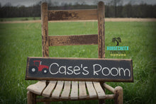 Load image into Gallery viewer, Red Tractor Sign, Personalized Tractor Gift, Boys Room Decor