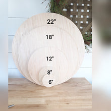 Load image into Gallery viewer, Unfinished Wood Circles Multiple Sizes
