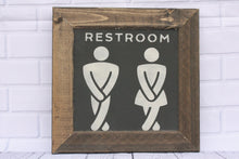 Load image into Gallery viewer, Framed Urgent Restroom Sign
