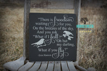 Load image into Gallery viewer, What if i fall, oh my darling what if you fly, Erin Hanson, Inspirational Quote, Motivational Wood Sign, nursery decor
