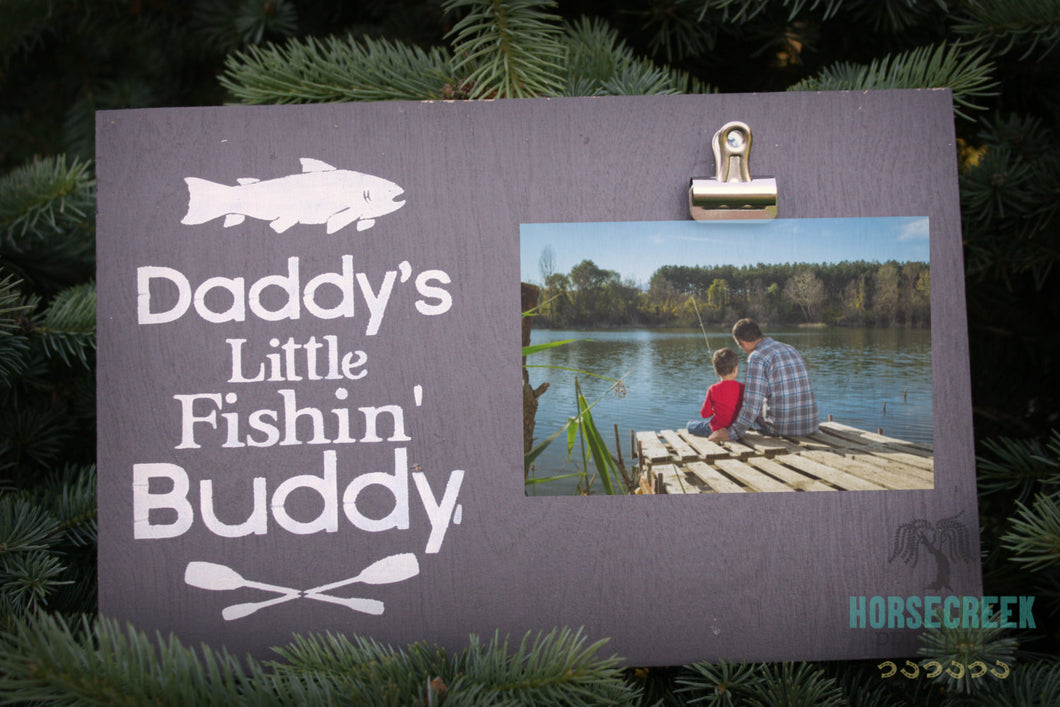 Photo Clip Frame Daddy's Little Fishin' Buddy