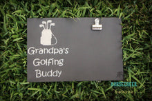 Load image into Gallery viewer, Grandpa&#39;s Golfing Buddy Photo Wood Sign
